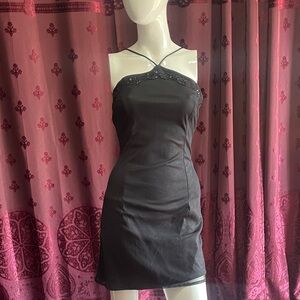 Y2K Zum Zum Black Lace Up Mini Dress Size 11/12